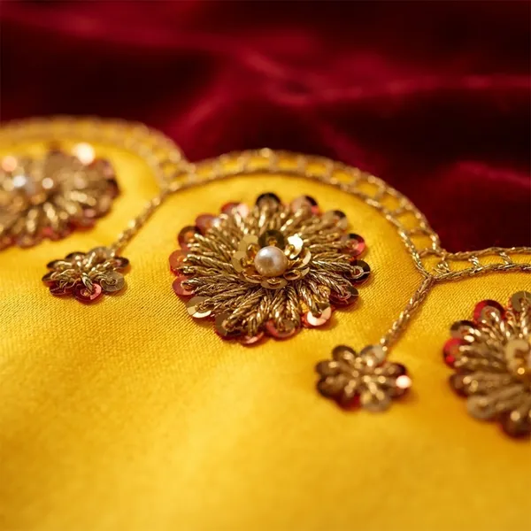 Puja_Aasan_14_x_8_Inch_for_God_Idol_&_Pooja_Chowki_|_Royal_Yellow_Premium_Satin_Fabric_with_Moti_Sequin_Embroidery_|_Decorative_Pooja_Asan_for_Ganesh,_Lakshmi_&_Daily_Puja