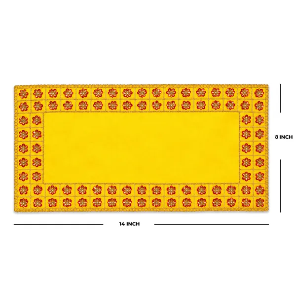 Puja_Aasan_14_x_8_Inch_for_God_Idol_&_Pooja_Chowki_|_Royal_Yellow_Premium_Satin_Fabric_with_Moti_Sequin_Embroidery_|_Decorative_Pooja_Asan_for_Ganesh,_Lakshmi_&_Daily_Puja