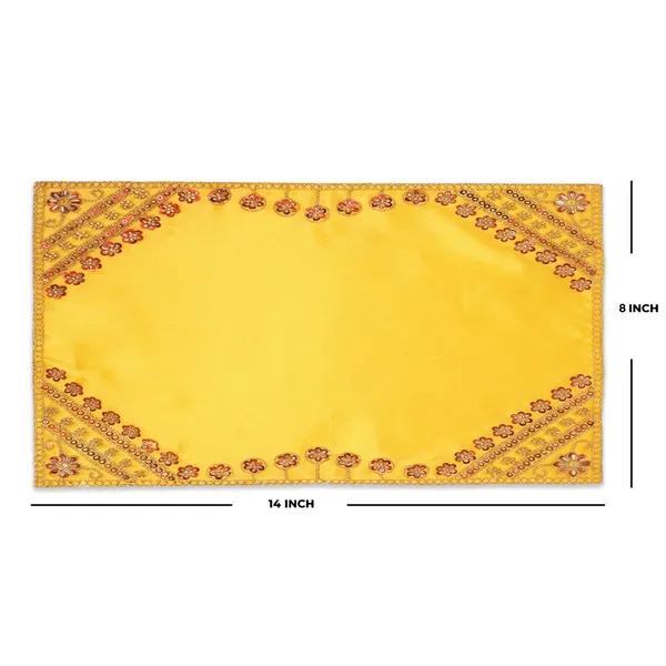 Puja_Aasan_14_x_8_Inch_for_God_Idol_&_Pooja_Chowki_|_Royal_Yellow_Premium_Satin_Fabric_with_Moti_Sequin_Embroidery_|_Decorative_Pooja_Asan_for_Ganesh,_Lakshmi_&_Daily_Puja