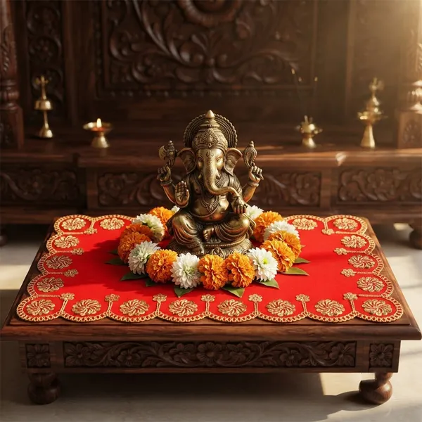 Puja_Aasan_14_x_8_Inch_for_God_Idol_&_Pooja_Chowki_|_Royal_Red_Premium_Satin_Fabric_with_Moti_Sequin_Embroidery_|_Decorative_Pooja_Asan_for_Ganesh,_Lakshmi_&_Daily_Puja