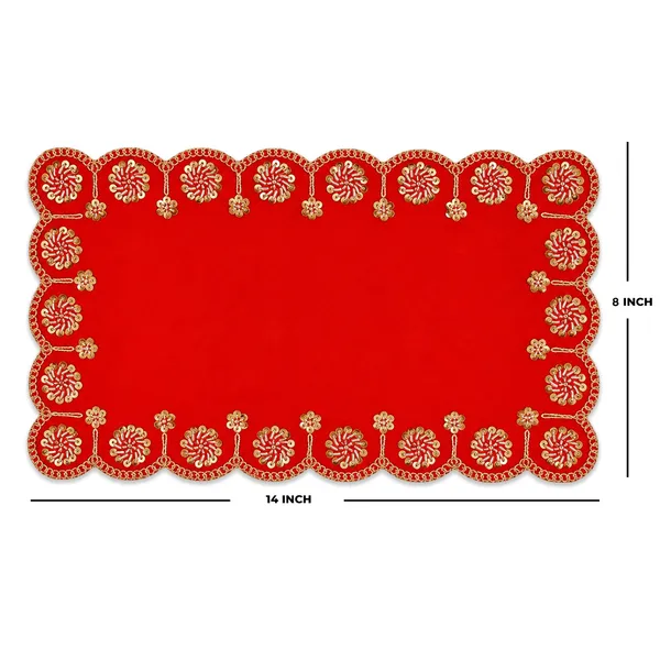 Puja_Aasan_14_x_8_Inch_for_God_Idol_&_Pooja_Chowki_|_Royal_Red_Premium_Satin_Fabric_with_Moti_Sequin_Embroidery_|_Decorative_Pooja_Asan_for_Ganesh,_Lakshmi_&_Daily_Puja
