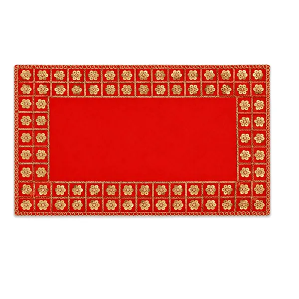 Puja_Aasan_14_x_8_Inch_for_God_Idol_&_Pooja_Chowki_|_Royal_Red_Premium_Satin_Fabric_with_Moti_Sequin_Embroidery_|_Decorative_Pooja_Asan_for_Ganesh,_Lakshmi_&_Daily_Puja