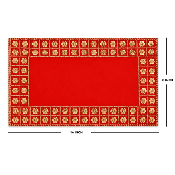 Puja_Aasan_14_x_8_Inch_for_God_Idol_&_Pooja_Chowki_|_Royal_Red_Premium_Satin_Fabric_with_Moti_Sequin_Embroidery_|_Decorative_Pooja_Asan_for_Ganesh,_Lakshmi_&_Daily_Puja