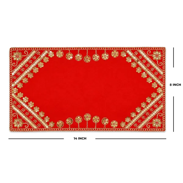 Puja_Aasan_14_x_8_Inch_for_God_Idol_&_Pooja_Chowki_|_Royal_Red_Premium_Satin_Fabric_with_Moti_Sequin_Embroidery_|_Decorative_Pooja_Asan_for_Ganesh,_Lakshmi_&_Daily_Puja