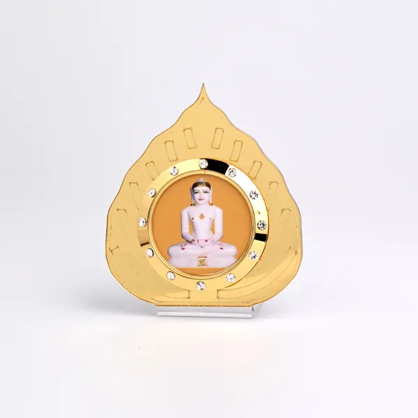 Mahavir_Swami_Golden_Leaf_Idol_for_Car_Dashboard,_Home_Temple,_Office_Desk_&_Pooja