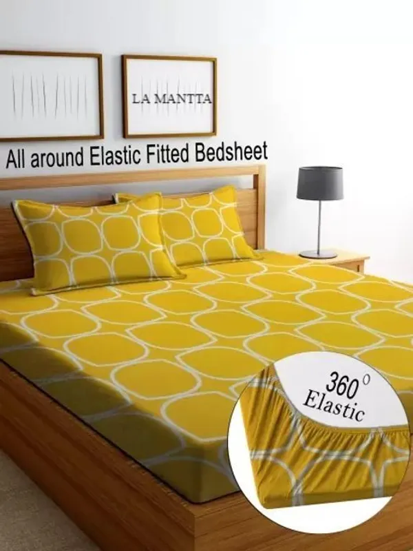 Multicolor_Cotton_Blend_Printed_Elastic_Fitted_Bed_Sheet_(_Thread_Count_240_)