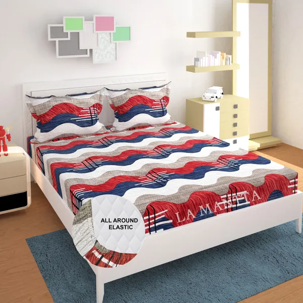 Multicolor_Cotton_Printed_Elastic_Fitted_Bed_Sheet_(_Thread_Count_250_)