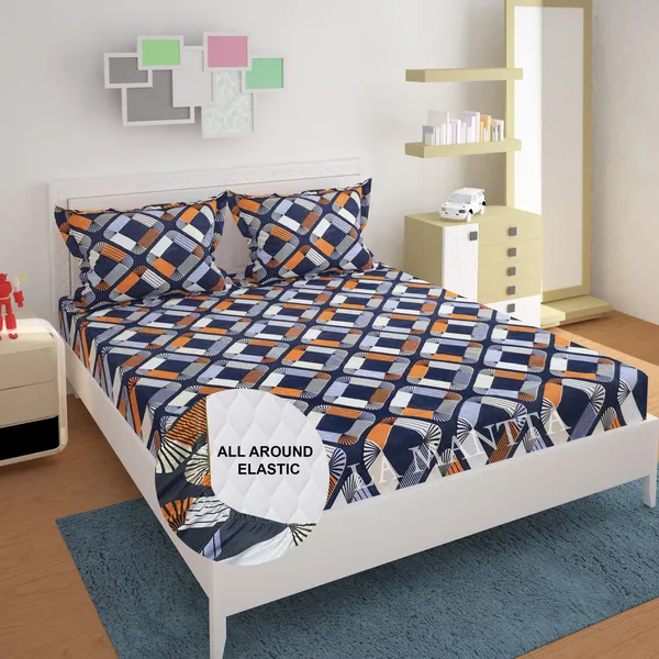 Multicolor_Microfiber_Geometric_Elastic_Fitted_Bed_Sheet_(_Thread_Count_250_)