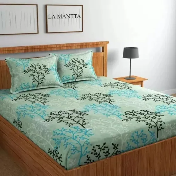Multicolor_Cotton_Blend_Floral_Elastic_Fitted_Bed_Sheet_(_Thread_Count_210_)