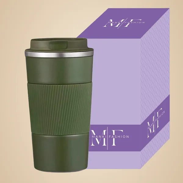 Military_Green_Stainless_Steel_Reusable_Insulated_Coffee_Cup_With_Leakproof_Lid