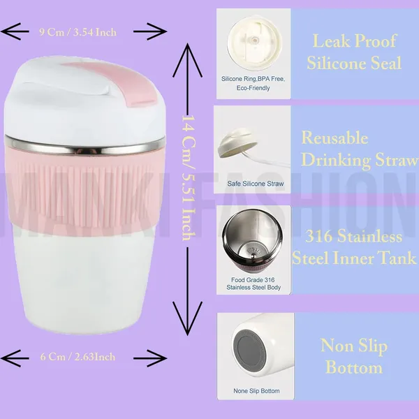 Pink_Personalised_Coffee_Mug_With_Inbuilt_Straw_And_Sip_Lid_Leak_Proof_Double_Wall_Stainless_Steel_|_Your_Name_Print_(350_Ml)