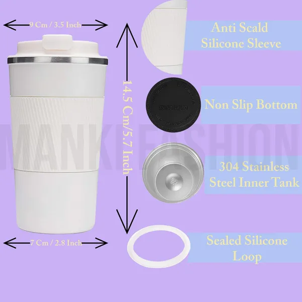 White_Stainless_Steel_Reusable_Insulated_Coffee_Cup_With_Leakproof_Lid