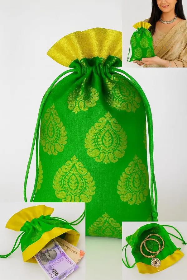 Green_Drawstrings_Potli_Bag_For_Gifting__(_23X18CM_)