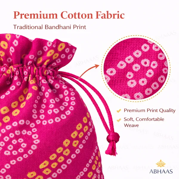Abhaas_Drawstrings_Potli_Bag_for_Gifting_|_5X7In_Bandhej_|_for_Ladies_Wedding,_Party_Bag_Potli_Leaf_Print_for_Women_Kitty_Parties_Reusable_Return_Gift_Purpose,_Shagun_Pouch,_Candy_Bags