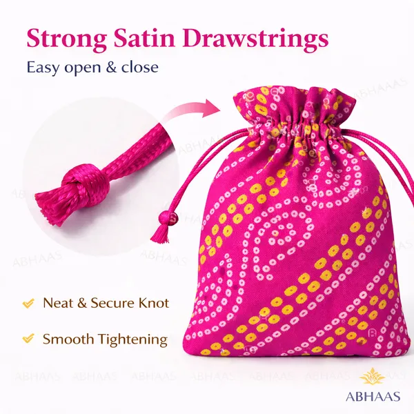 Abhaas_Drawstrings_Potli_Bag_for_Gifting_|_5X7In_Bandhej_|_for_Ladies_Wedding,_Party_Bag_Potli_Leaf_Print_for_Women_Kitty_Parties_Reusable_Return_Gift_Purpose,_Shagun_Pouch,_Candy_Bags
