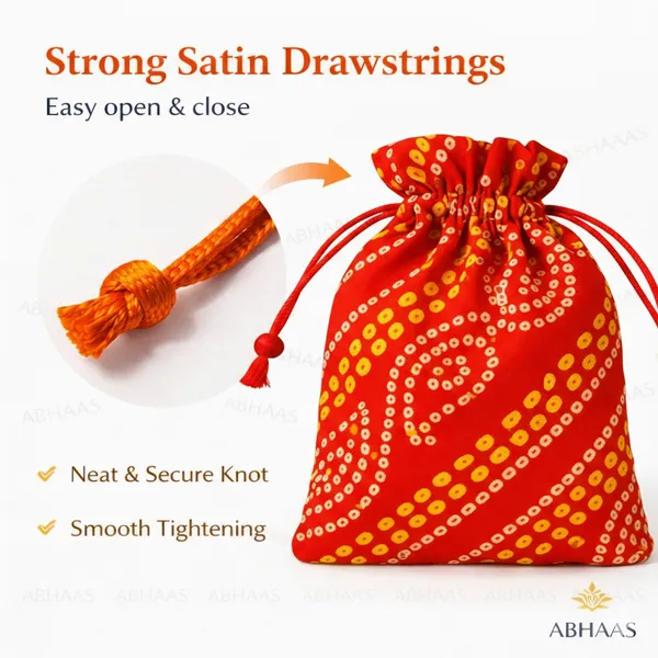 Abhaas_Drawstrings_Potli_Bag_for_Gifting_|_5X7In_Bandhej_|_for_Ladies_Wedding,_Party_Bag_Potli_Leaf_Print_for_Women_Kitty_Parties_Reusable_Return_Gift_Purpose,_Shagun_Pouch,_Candy_Bags