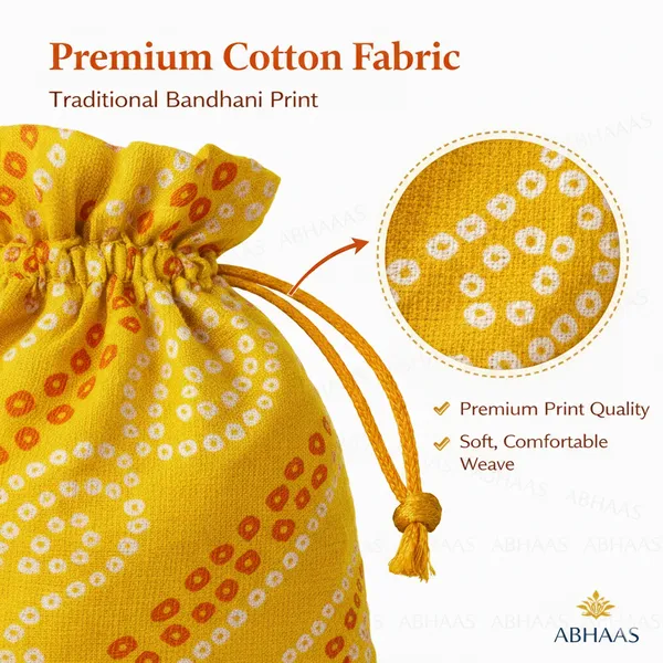Abhaas_Drawstrings_Potli_Bag_for_Gifting_|_5X7In_Bandhej_|_for_Ladies_Wedding,_Party_Bag_Potli_Leaf_Print_for_Women_Kitty_Parties_Reusable_Return_Gift_Purpose,_Shagun_Pouch,_Candy_Bags