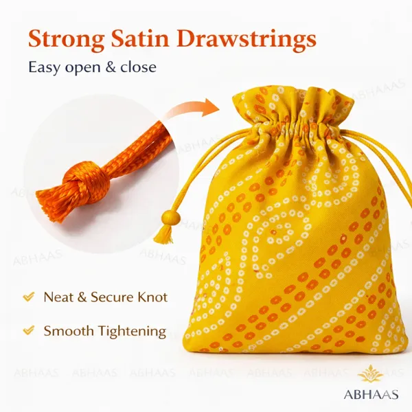 Abhaas_Drawstrings_Potli_Bag_for_Gifting_|_5X7In_Bandhej_|_for_Ladies_Wedding,_Party_Bag_Potli_Leaf_Print_for_Women_Kitty_Parties_Reusable_Return_Gift_Purpose,_Shagun_Pouch,_Candy_Bags