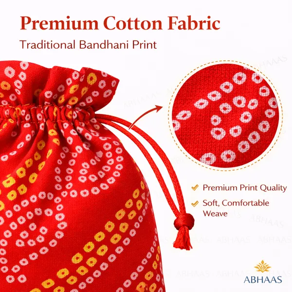Abhaas_Drawstrings_Potli_Bag_for_Gifting_|_5X7In_Bandhej_|_for_Ladies_Wedding,_Party_Bag_Potli_Leaf_Print_for_Women_Kitty_Parties_Reusable_Return_Gift_Purpose,_Shagun_Pouch,_Candy_Bags
