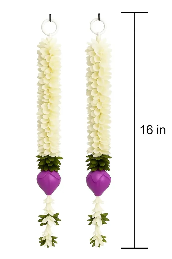 White_Indian_Handmade_Artificial_Flower_Garlands_Gajra_Toran_Wall_Hanging_For_Door_Decoration__(_16Inch_)