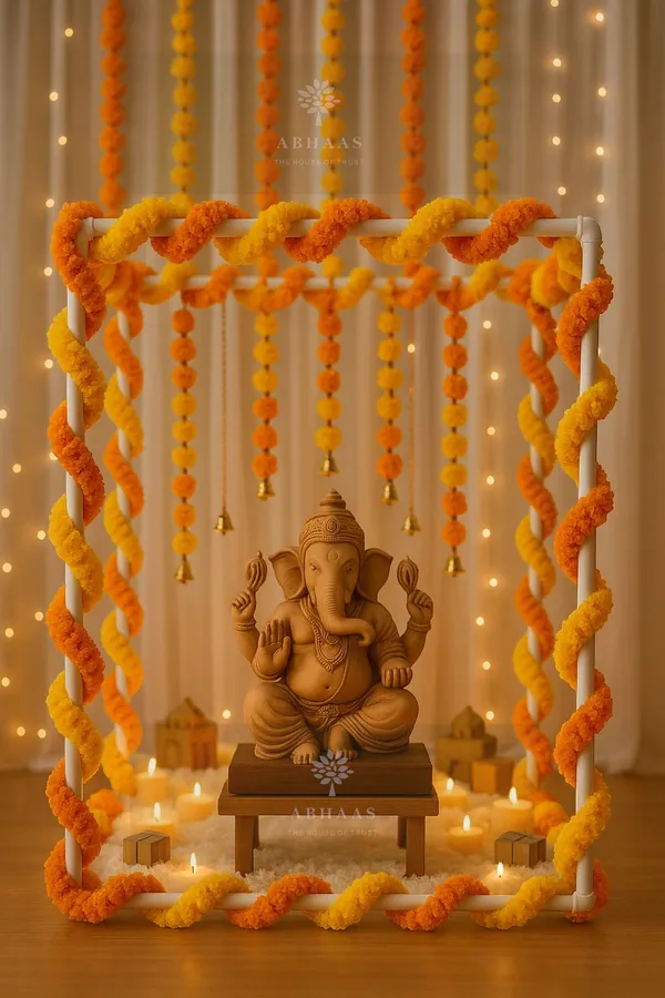 Multicolour_Pooja_Decoration_Diy_Mandap_Tent_Pandal_With_Garlands_For_Home_Decor__(_20Inches_)