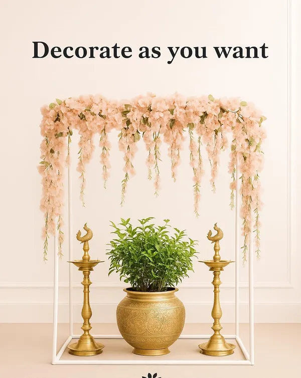 White_Diy_Mandap_Tent_Frame_Decorative_Stand_For_Home_Decor__(_16X16X20_Inch_)