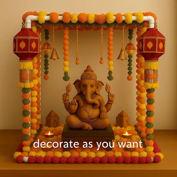 White_Diy_Mandap_Tent_Frame_Decorative_Stand_For_Home_Decor__(_16Inches_)