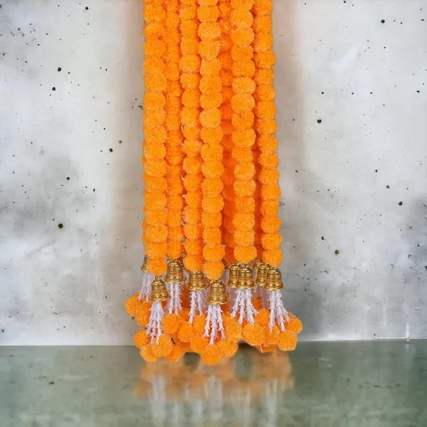 Light_Orange_Handmade_Artificial_Flower_Garland_For_Door_Decoration__(_5_Ft_)