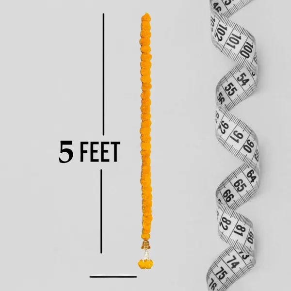 Light_Orange_Handmade_Artificial_Flower_Garland_For_Door_Decoration__(_5_Ft_)