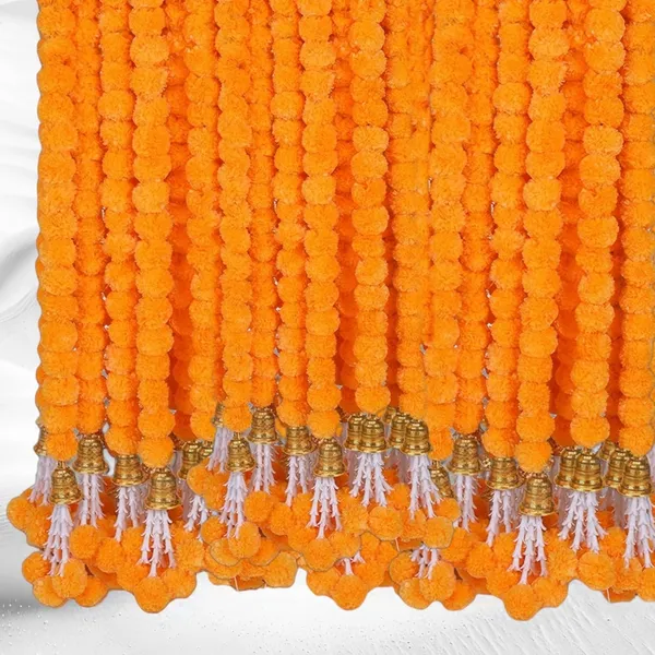 Light_Orange_Handmade_Artificial_Flower_Garland_For_Door_Decoration__(_5_Ft_)