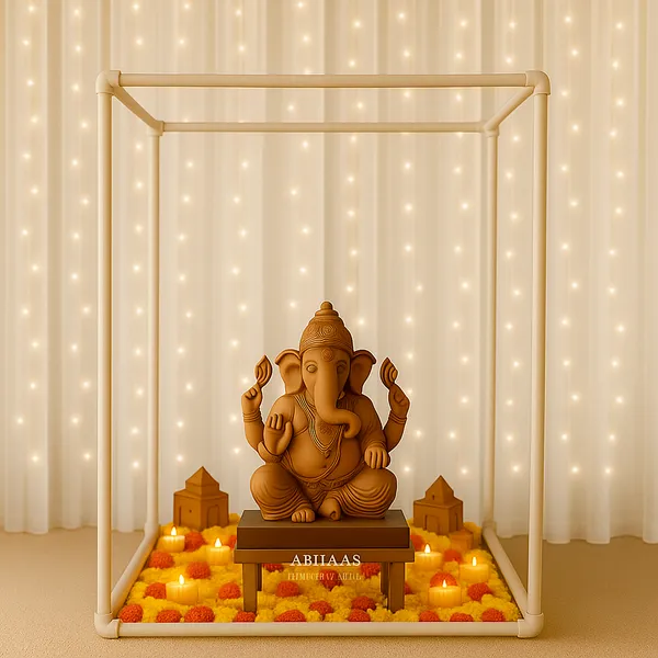 White_Diy_Mandap_Tent_Frame_Decorative_Stand_For_Home_Decor__(_20Inches_)