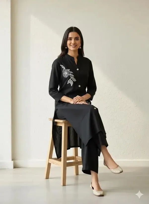 Black_Cotton_Top_Palazzo_Set_For_Women
