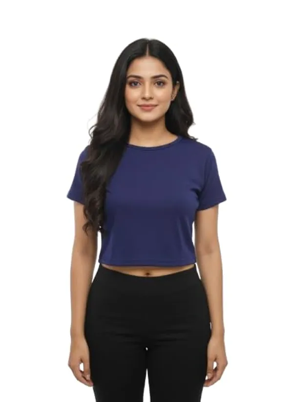Navy_Blue_Cotton_Crop_Top_For_Women