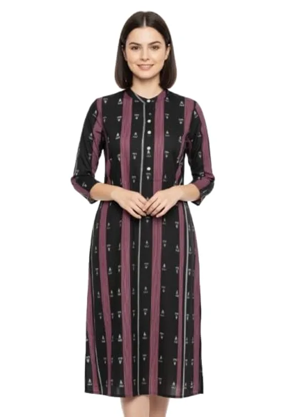 Black_Cotton_Single_Kurti_For_Women