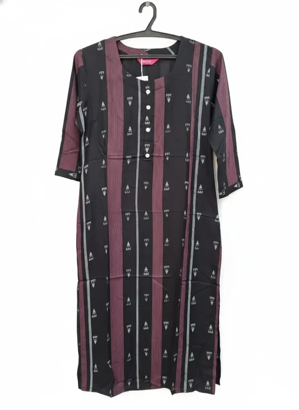 Black_Cotton_Single_Kurti_For_Women