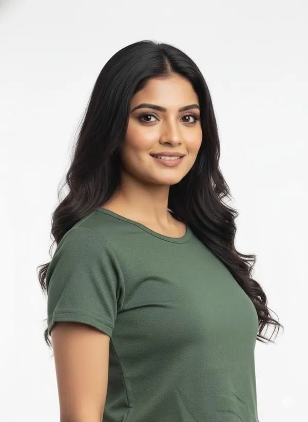 Green_Polyester_Crop_Top_For_Women