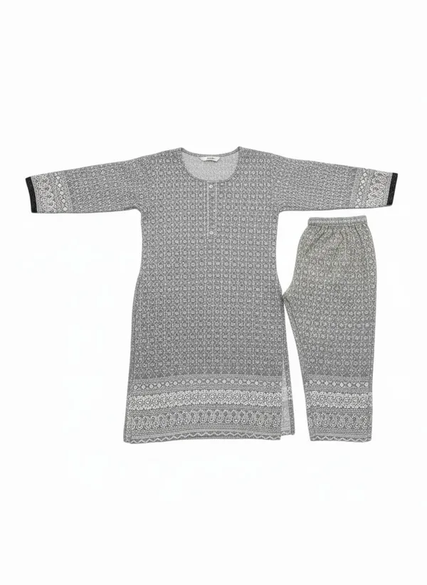 Grey_Rayon_Mix_Cotton_2Piece_Kurti_For_Women