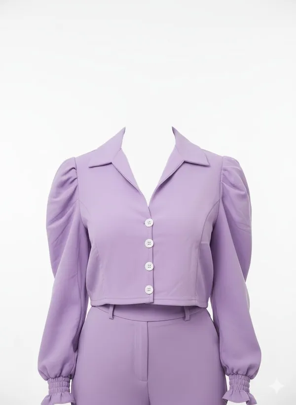 Lavender_Polyester_Crop_Shirt_Style_Top_Full_Sleeve_For_Women