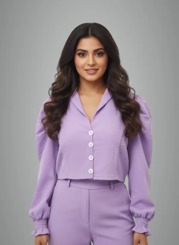 Lavender_Polyester_Crop_Shirt_Style_Top_Full_Sleeve_For_Women