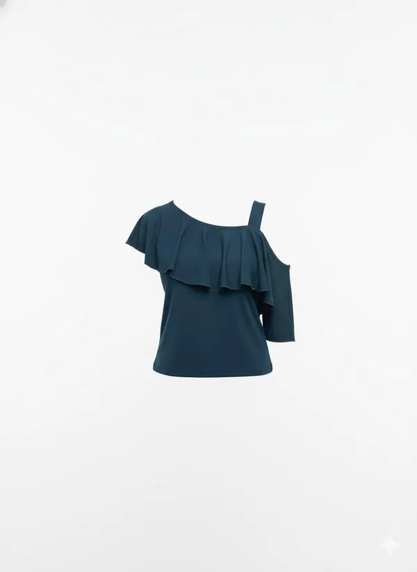Blue_Polyester_Crop_Top_For_Women