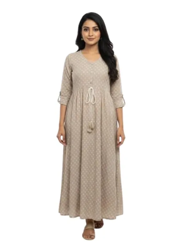 Brown_Rayon_Cotton_Mix_Printed_Frock_Kurti_For_Women