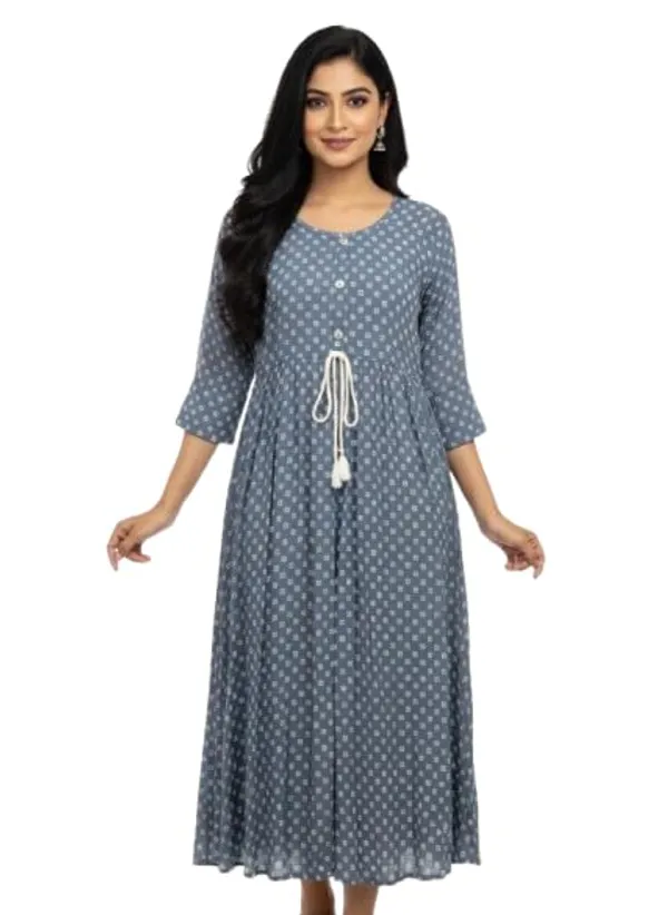 Grey_Rayon_Cotton_Mix_Printed_Frock_Kurti_For_Women