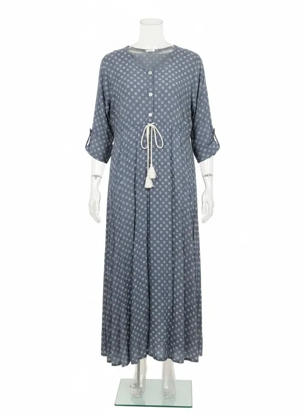 Grey_Rayon_Cotton_Mix_Printed_Frock_Kurti_For_Women