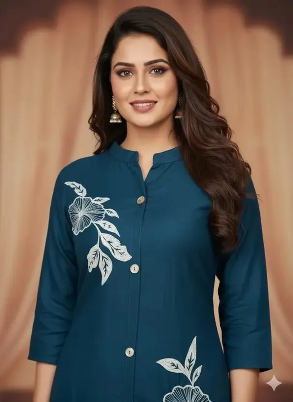 Blue_Cotton_Top_Plazzo_Set_For_Women