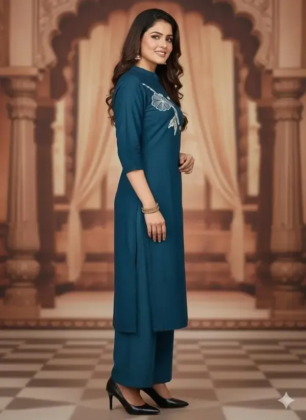 Blue_Cotton_Top_Plazzo_Set_For_Women