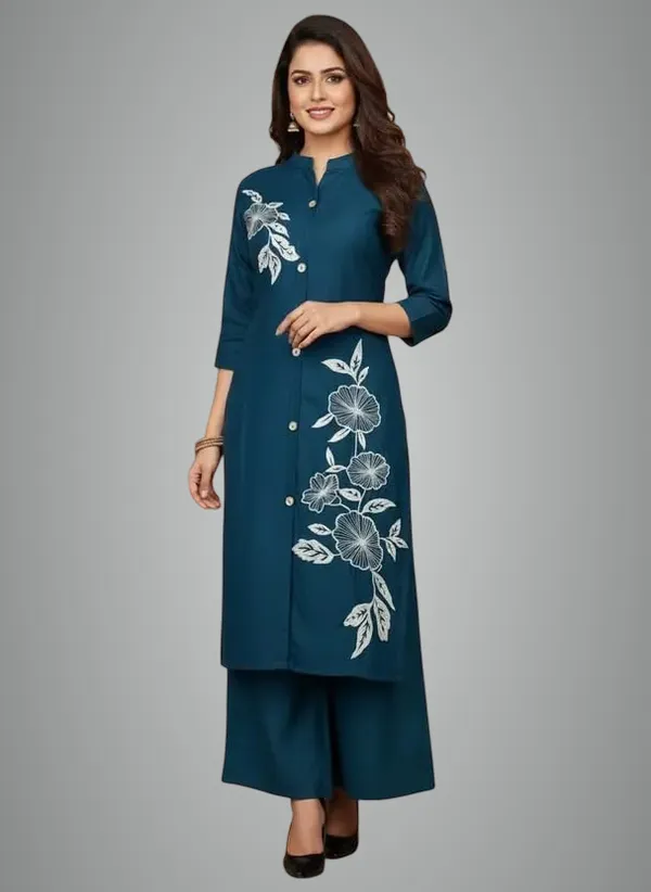Blue_Cotton_Top_Plazzo_Set_For_Women