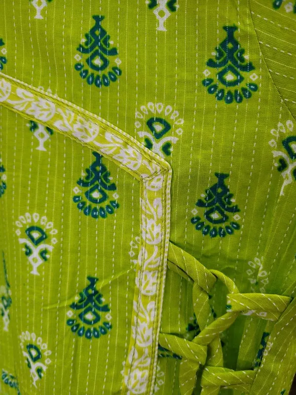 Green_Cotton_Short_Kurti_For_Women