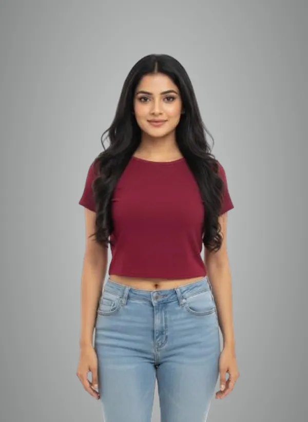 Maroon_Polyester_Crop_Top_For_Women