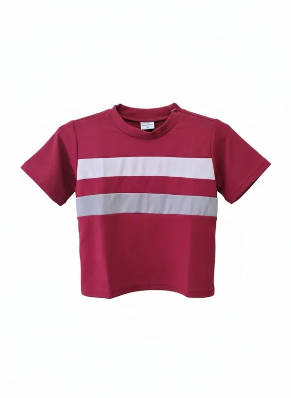 Maroon_Polyester_Off_Shoulder_Shirt,_For_Women