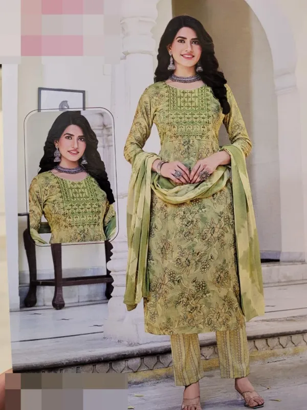 Pista_Green_Rayon_Cotton_Mix_3_Piece_Kurta_Pant_For_Women